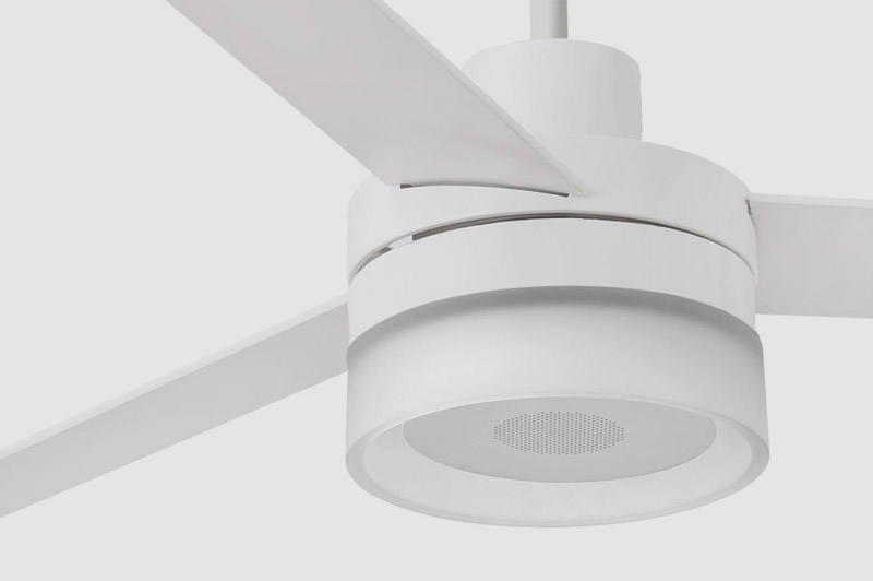 ICE LED SPEAKER White Ceiling Fan With